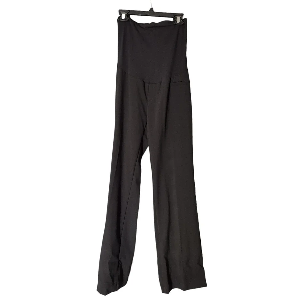 Maternity Womens PXS Motherhood Black Knit Pregnancy Dress Pant Adult Petite New